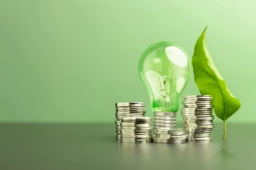 economie d’énergie Génie Climatique Tertiaire & Industrie aix en provence Ampoule verte, pièces, feuille, économie d'énergie.