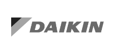 Logo de Daikin en argent et noir